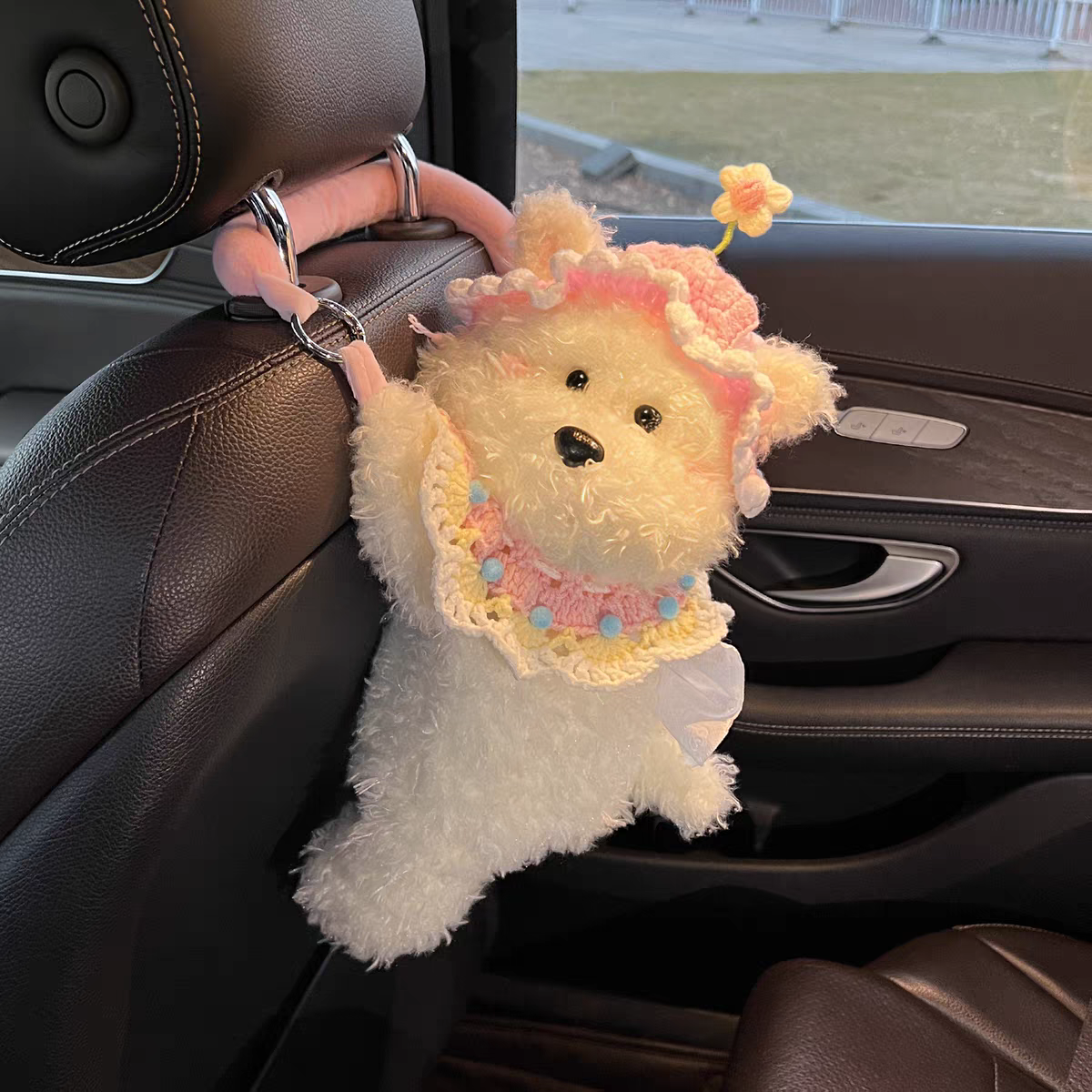 Cute Puppy Plush Car Tissue Holder