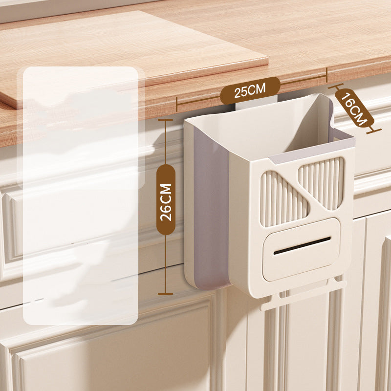 Folding Hanging Kitchen Waste Trash Can