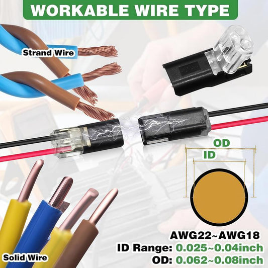 Double Wire Plug in Connector with Locking Buckle