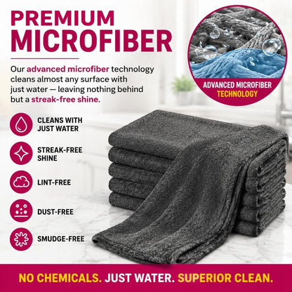 Streak-Free Microfiber Cleaning Cloths