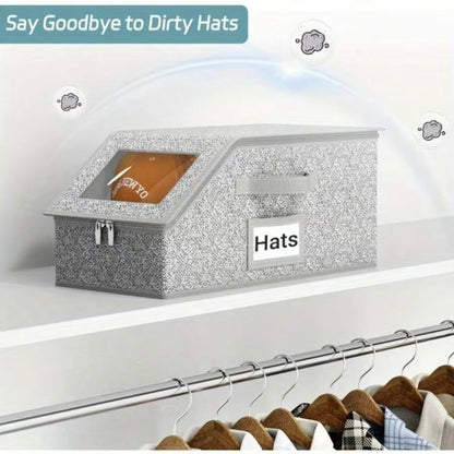 Stackable storage boxes for baseball caps