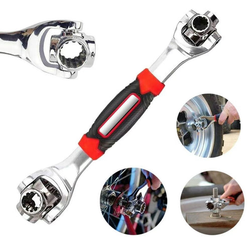 Universal Wrench with Multifunction 360 Degree Rotating Head