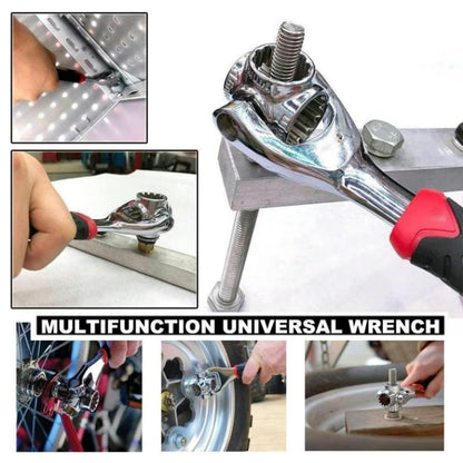 Universal Wrench with Multifunction 360 Degree Rotating Head