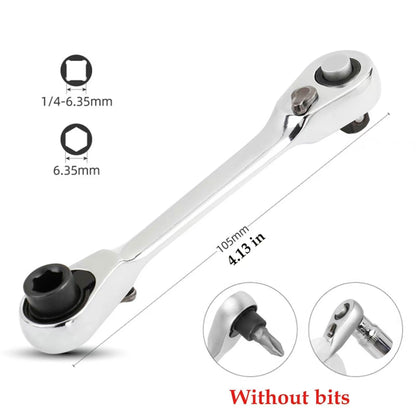 Silver Ratchet Wrench 1/4 Inch
