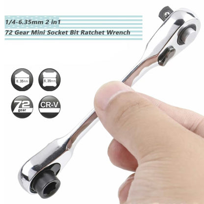 Silver Ratchet Wrench 1/4 Inch
