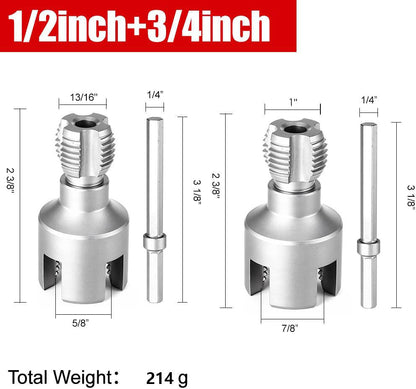 PVC Pipe Threading Tool Kit – Dual Inner/Outer Thread Cutter