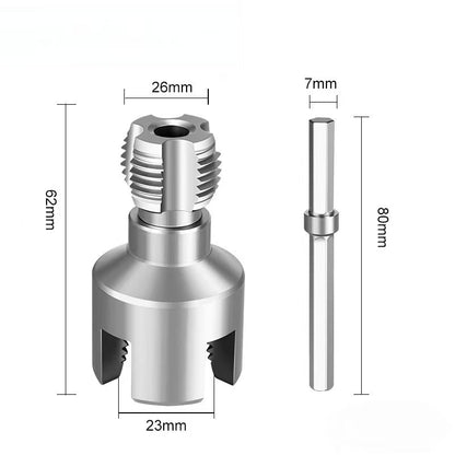 PVC Pipe Threading Tool Kit – Dual Inner/Outer Thread Cutter