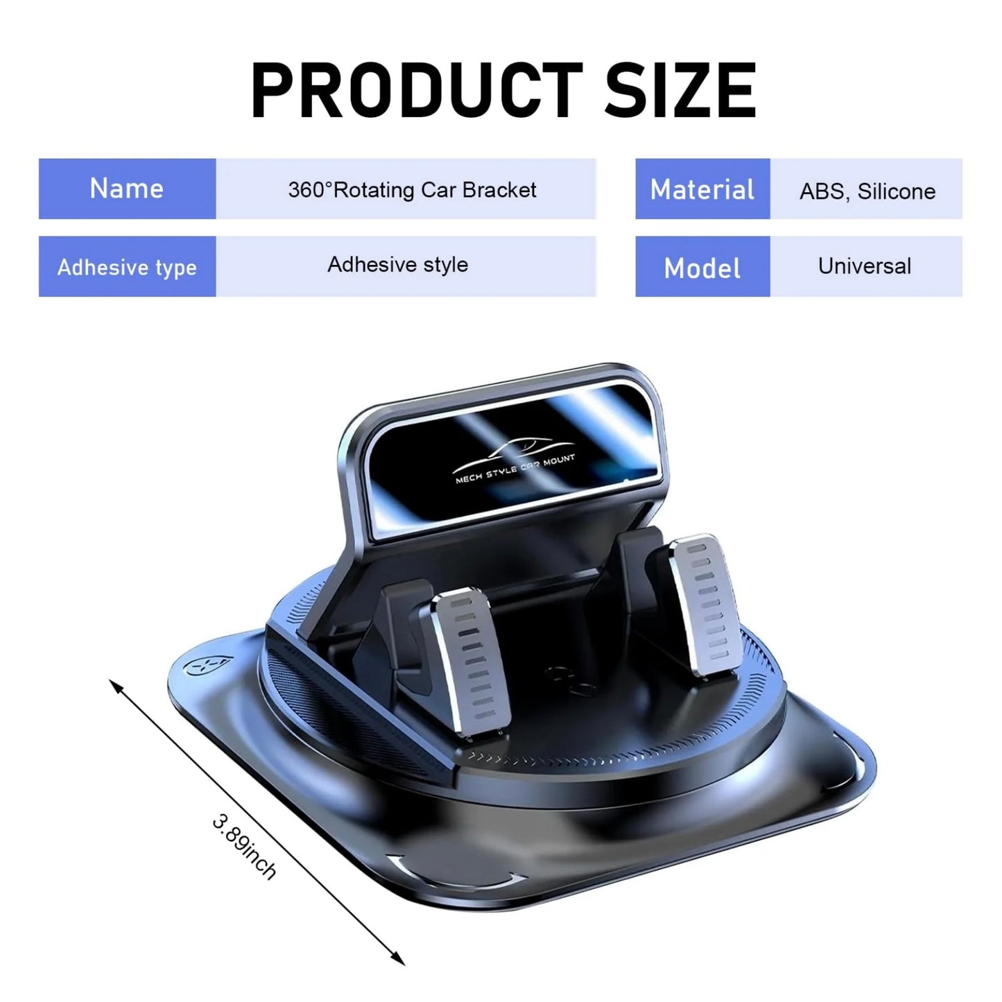 Rotating Dashboard Car Phone Holder