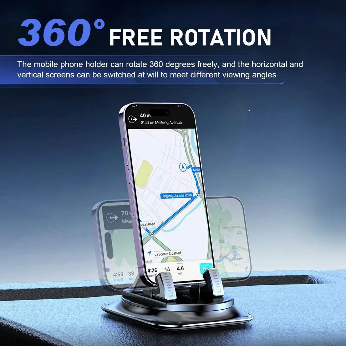 Rotating Dashboard Car Phone Holder