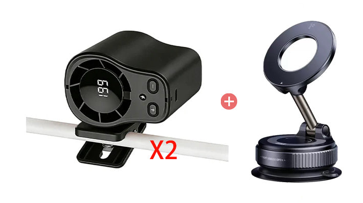 Hands-Free Personal Cooling Fan with LED Display
