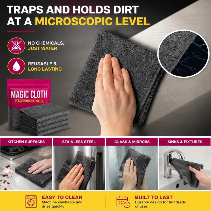 Streak-Free Microfiber Cleaning Cloths