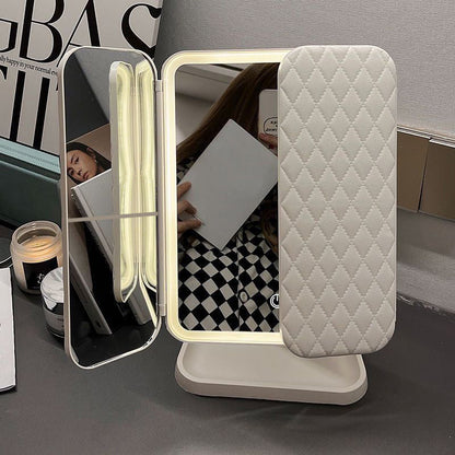 Trifold LED Makeup Mirror