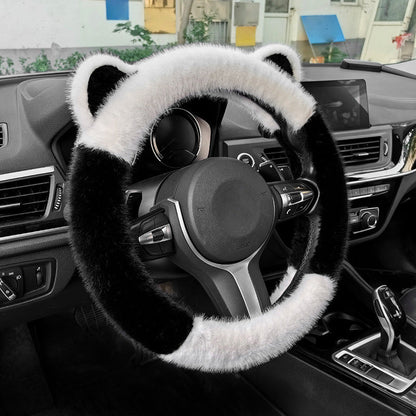Cat Ears Plush Non Slip Steering Wheel Cover