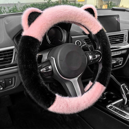 Cat Ears Plush Non Slip Steering Wheel Cover