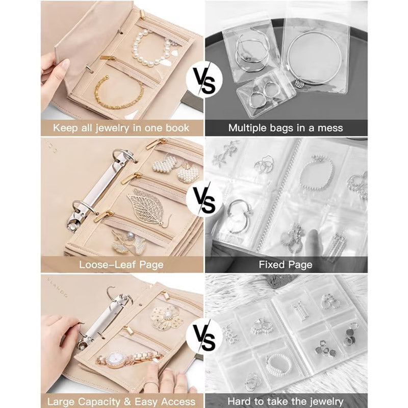 Portable Checkered Jewelry Storage Bag