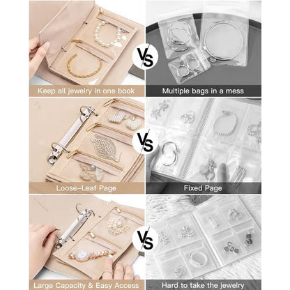 Portable Checkered Jewelry Storage Bag