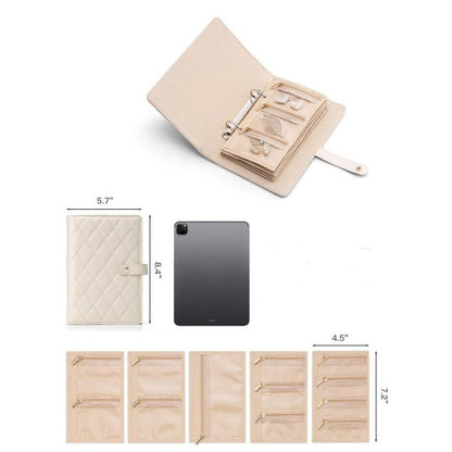 Portable Checkered Jewelry Storage Bag