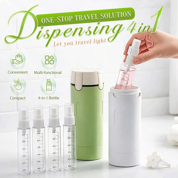 4-in-1 Travel Dispenser Bottles