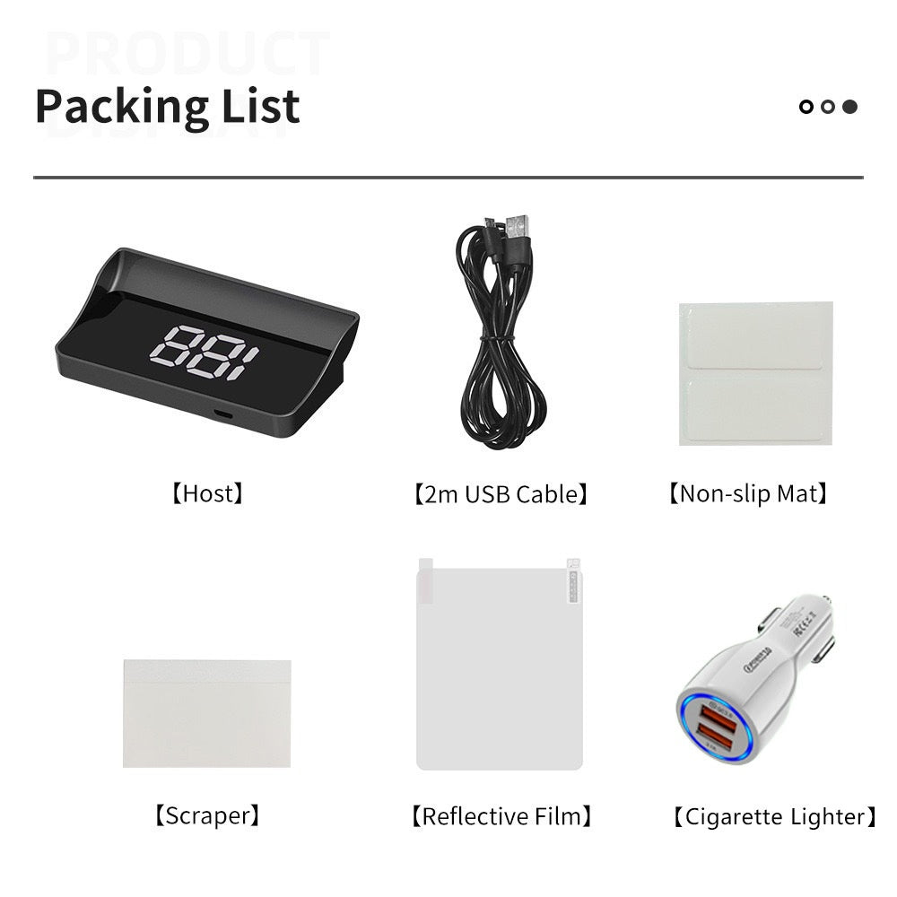 Speedometer with head-up display