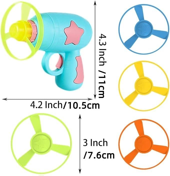 6 Pcs Cat Fetch Toy Set Launcher Gun