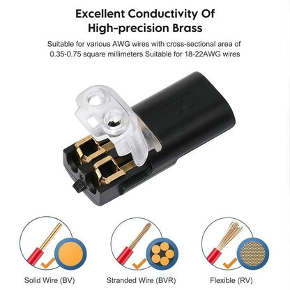 Double Wire Plug in Connector with Locking Buckle