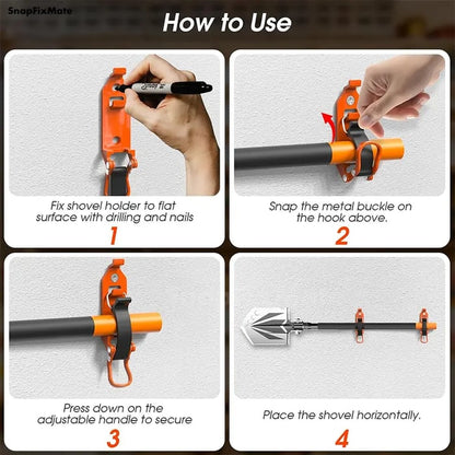 Heavy-Duty 2-Pack Shovel Holder
