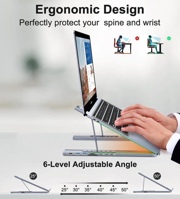 8-in-1 USB-C Laptop Stand,Best Gifts