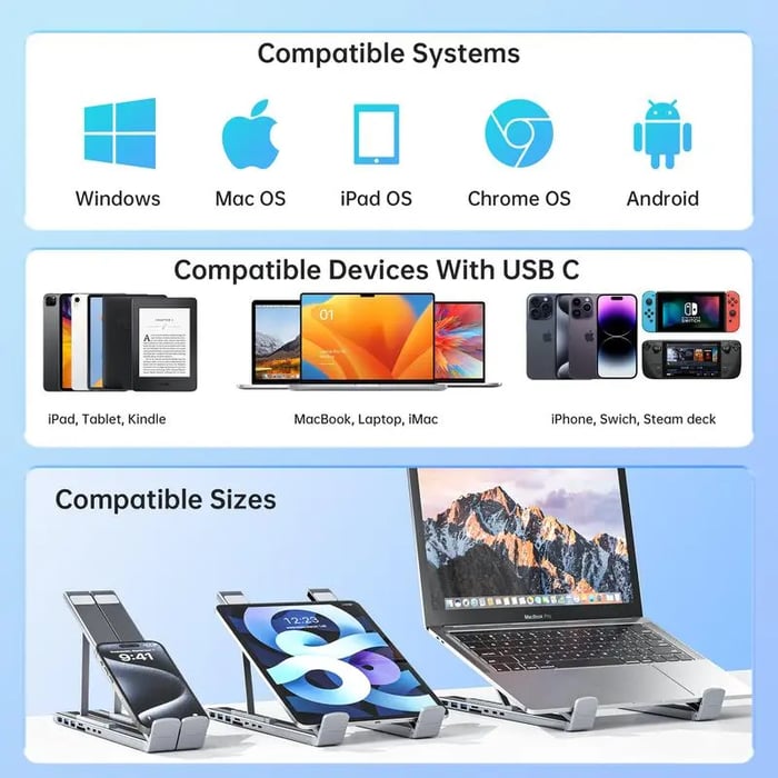 8-in-1 USB-C Laptop Stand,Best Gifts