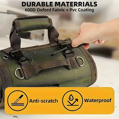 Portable tool roll bag