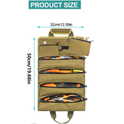Portable tool roll bag