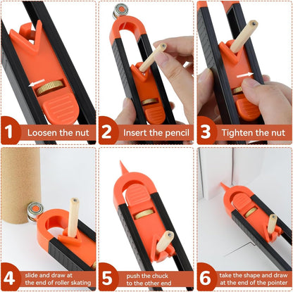 Precision Contour Gauge with Lock Feature