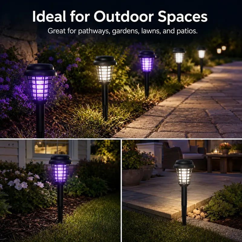 Solar-Powered UV Mosquito Killer Lamp