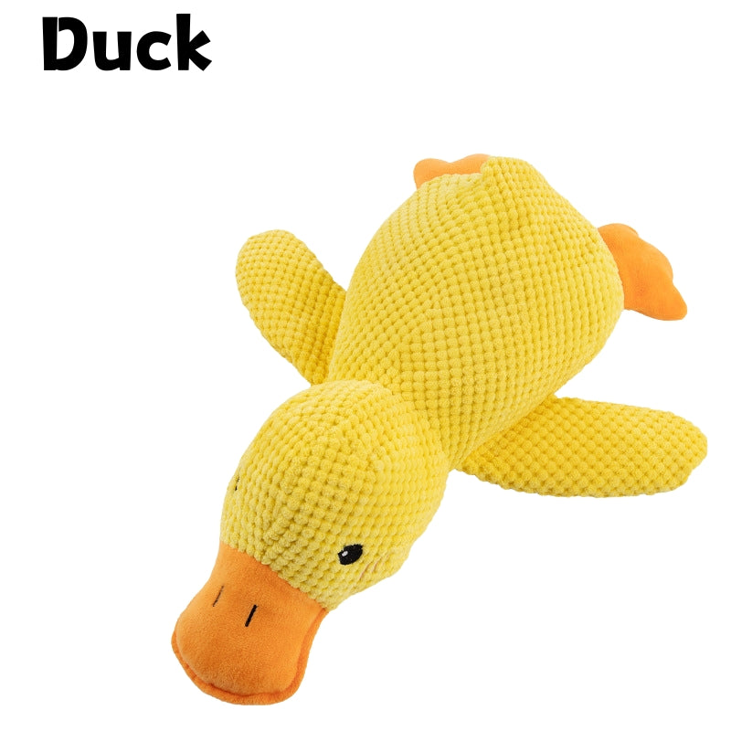 Durable Squeaky Duck Toy Plush Chew Toy for Small and Medium Dogs