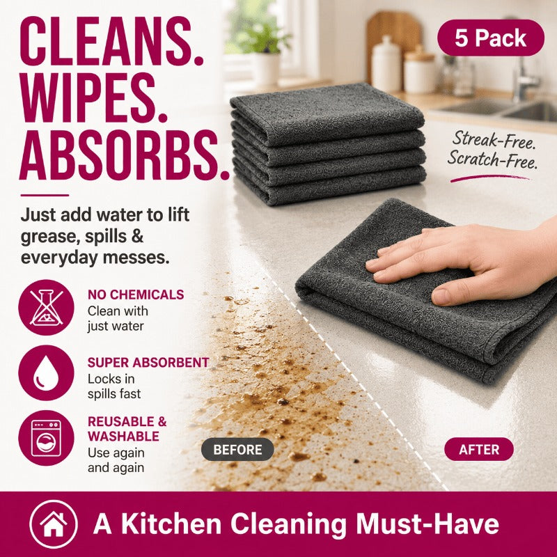 Streak-Free Microfiber Cleaning Cloths